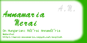 annamaria merai business card